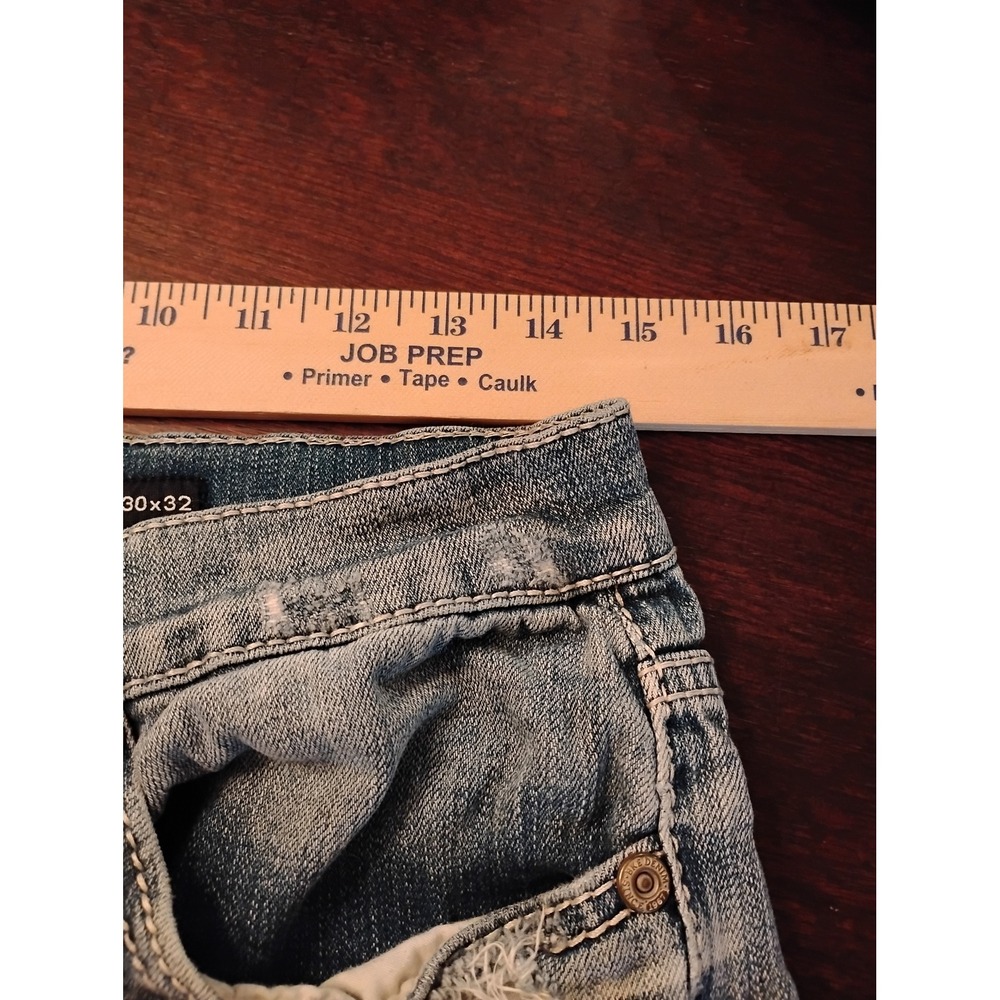 BKE Alec Slim Straight Distressed Light Wash Mens Jeans 30x30 Distressed Denim - Picture 6 of 7